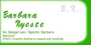 barbara nyeste business card